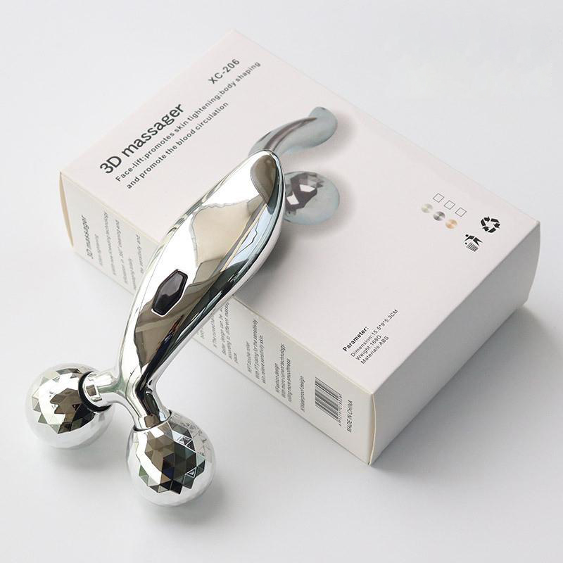 瘦臉儀按摩器手動3D滾輪按摩儀塑形提拉美容瘦臉