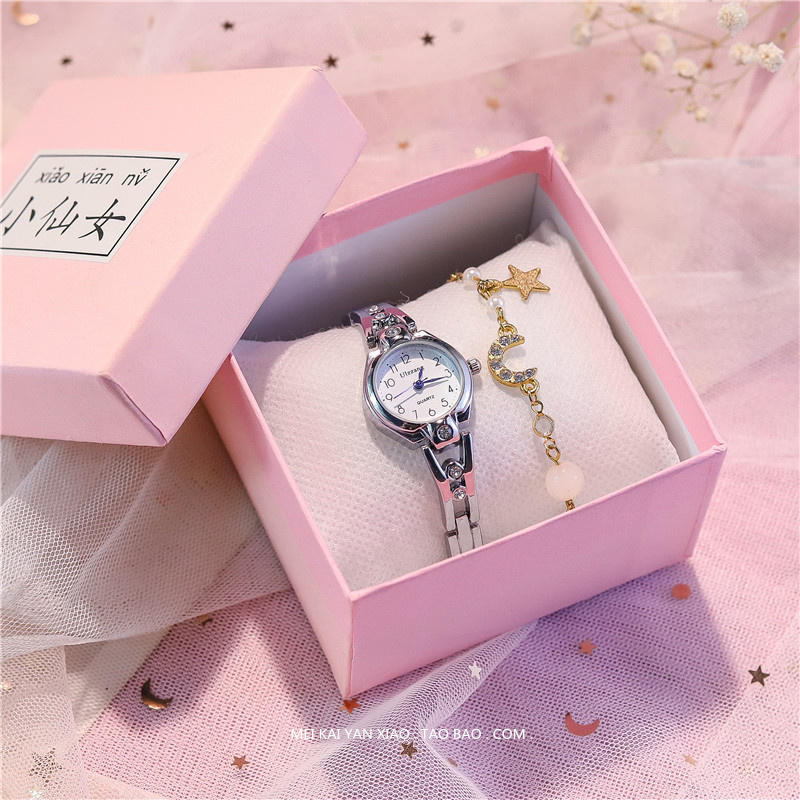 夏季手表女手鏈表時尚手表女士女款鋼帶小眾學生時裝簡約氣質石英